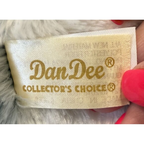 Dan Dee Collectors Choice Gray White Plush Bunny Rabbit 14" Soft Stuffed Animal - Picture 5 of 6